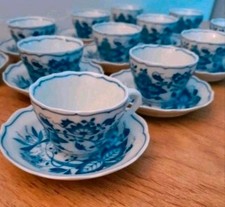 6 x Hutschenreuther Zwiebelmuster Espressotassen mit UT