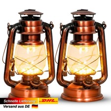2x Eaxus LED Nostalgie Retro Laterne Rustikal Leuchte Petroleum Lampe, dimmbar