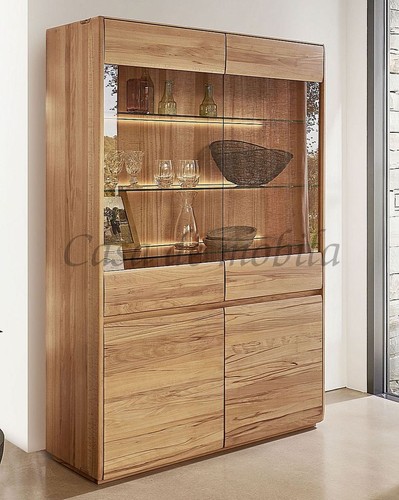 Massivholz vitrinenschrank - massivholz,