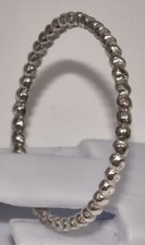 massiv Sterling Silber 925 Ring zierlich filigran Kugelstruktur Beisteckring 