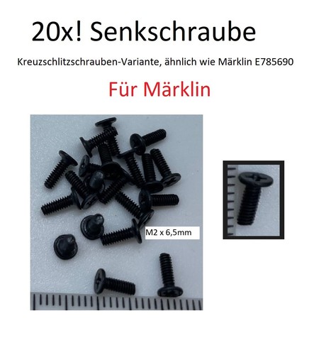 20x senkschraube 6 5mm - 20x, m2