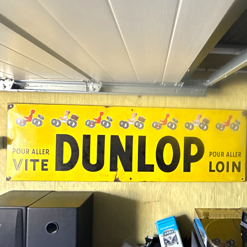 Dunlop blechschild gelb - blechschild,