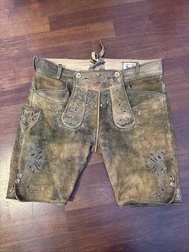 Herren trachten leder hose - leder, gr