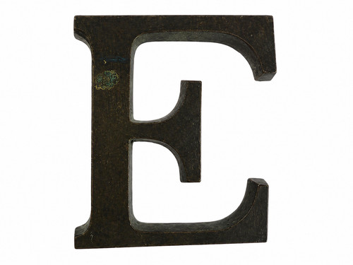 Messing buchstabe vintage - buchstabe, e
