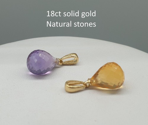 18kt gelbgold citrin amethyst - 18kt,