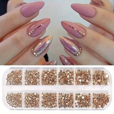 Nagelschmuck Set Strasssteine Glitzer Deko Glitzersteine Maniküre Zubehör