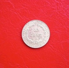 Französisch Indochina 10 Cents 1928 French Indo-Chine Vietnam Asien Münze Silber