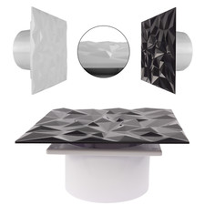 Wohnraumlüfter Badlüfter Diamant Panel anthrazit weiß Ø 100 mm Ø 125 mm