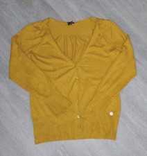 Strickjacke größe senfgelb - l,