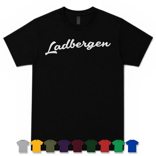 Ladbergen retro script shirt - ladbergen,