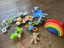 Babyspielzeug Regenbogen Holz Goki Ziehtier Steiff Teddy etc. 