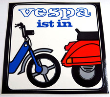 Werbe-Aufkleber Vespa ist in