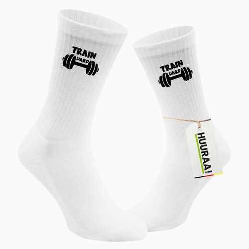 Socken train hard - socken, hantel