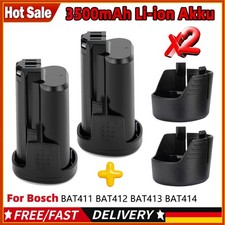 2x 10.8V 3.5Ah Li-ion Akku für Bosch BAT411 BAT412 GSB GSR GSA GDR GWI 10.8 V-LI