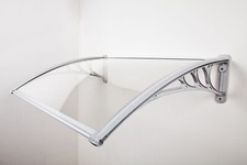 Vordach Haustür Türvordach Polycarbonat 3 Farben 3 Maße UV-Beständig Wetterfest