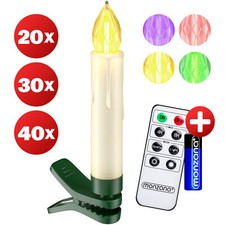 MONZANA® LED Weihnachtskerzen Christbaumkerzen Kabellos Batterie Timer Kerzen