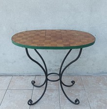 Konsolentisch Aus Schmiedeeisen Und Nussbaum