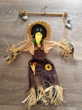 Vogelscheuche Halloween Dekoration Türschild Tür Party Dekor Gruselig Rabe