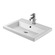 Duravit Einbauwaschtisch Waschbecken Waschtisch 2ND FLOOR weiß Überlauf 600x430