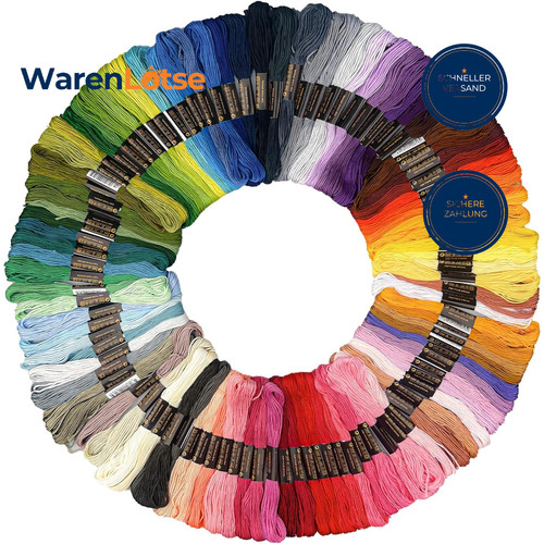 Stickgarn set 100 farben - set,