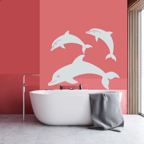 Aufkleber delphin 3er set - aufkleber,