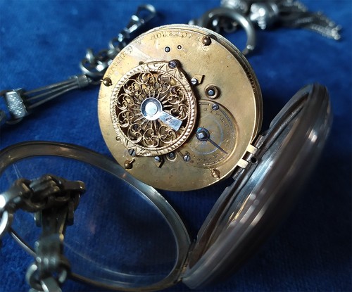 Antique silver verge pocket - silver,