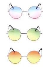 Sonnenbrille rund Rosa Blau