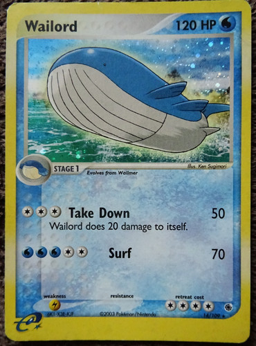 Wailord 109 rubin - 14/109, ex