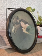 Bild Kunstdruck Frau mit Pferd,  Historismus