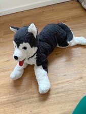 IKEA LIVLIG | Kuscheltier | Husky | XXL 60cm Plüschtier  | Stofftier | grau weiß