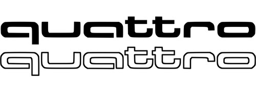 Quattro schriftzug aufkleber - quattro,