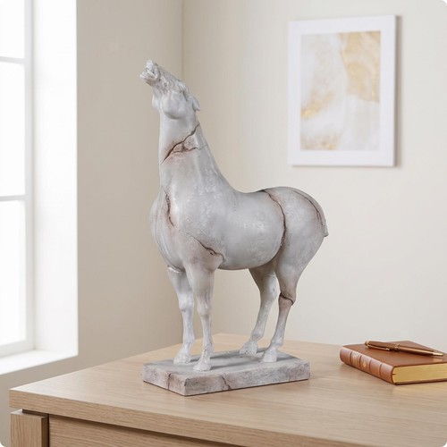 Horse figurine with base resin - figurine,