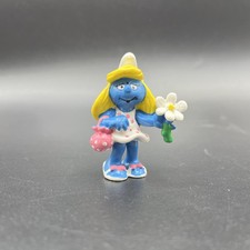 Schlumpfine 20421 mit Blumen Pkt Schwarz | smurfette 1.A Schleich 2.0421