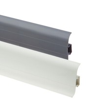 10-100m Sockelleisten Fußleisten in Weiß und Grau Laminatleiste mit Kabelkanal 