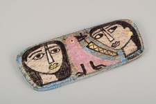 Mari Simmulson für Upsala Ekeby. Seltene handbemalte Wandtafel aus Keramik. C...