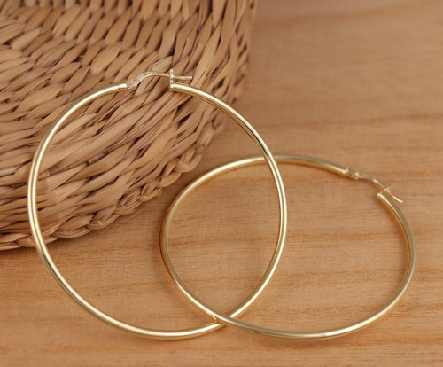 Klassische creolen gelbgold - klassische,