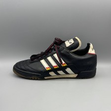 Vintage Adidas Attacker Goal Fussballschuhe Futsal Indoor Leder schwarz gut 43