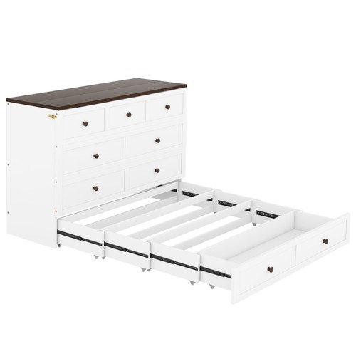 Schrankbett weiß 140x200 - weiß,