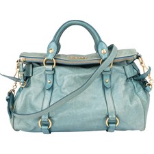 Miu Miu Blue Leather City