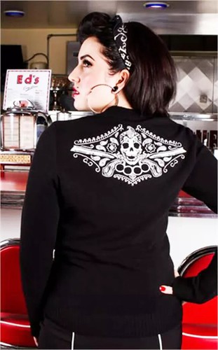 Langarm schwarze strickjacke - schwarze,