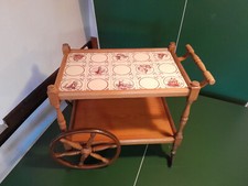 Teewagen, Servierwagen, gebraucht, Länge 85 cm, Höhe 65 cm, Holz, braun