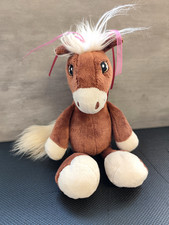 NICI Soulmate Pferd Velvet Plüsch-Kuscheltier Braun-Weiß mit Bändchen ca 38cm