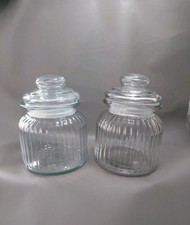 2 Glasdosen Bonboniere Candybar Dose Glasdose mit Deckel Hochzeit Vorratsglas 