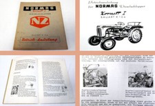 Betriebsanleitung Normag Kornett I Typ K12a Dieselschlepper 1954
