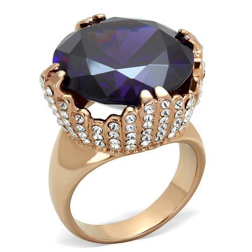 Damen amethyst ring rosegold - ring,