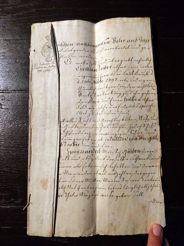 Alte urkunde tautenburg 1818 - tautenburg,