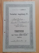 Original Dokument Notarurkunde