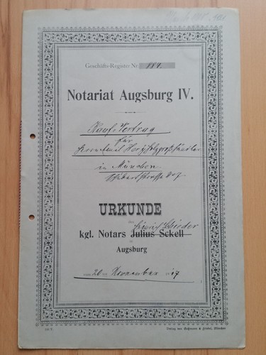 Original dokument notarurkunde - dokument,