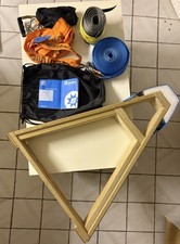 Slackstar Slackline Set 5-teilig, 15m, Inkl. 2m Baumgurt und Slackframe SL81806