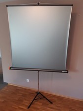 Beamer - Stativleinwand- Heimkino reflecta silber Leinwand, 1,30 x 1,24 m